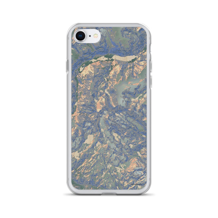 Custom iPhone SE Granite Peak Montana Map Phone Case in Afternoon