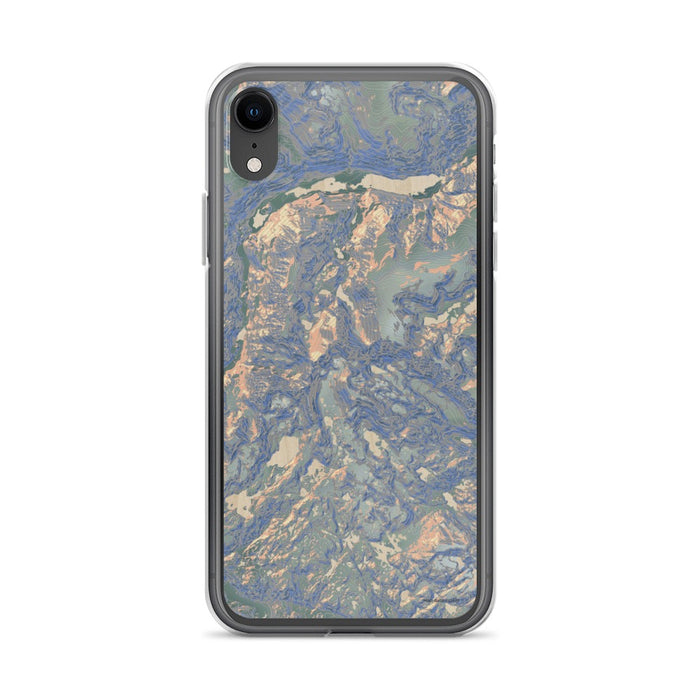 Custom iPhone XR Granite Peak Montana Map Phone Case in Afternoon