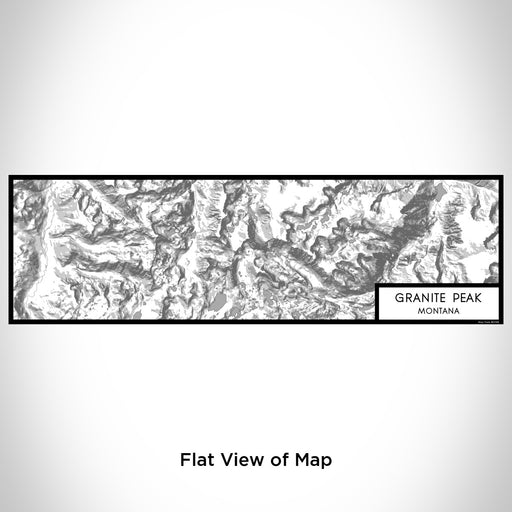 Flat View of Map Custom Granite Peak Montana Map Enamel Mug in Classic