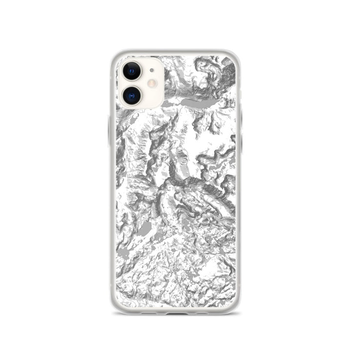 Custom iPhone 11 Granite Peak Montana Map Phone Case in Classic