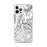 Custom iPhone 12 Pro Max Granite Peak Montana Map Phone Case in Classic