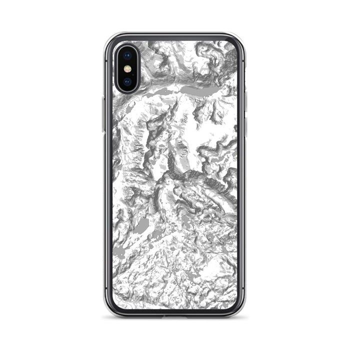Custom iPhone X/XS Granite Peak Montana Map Phone Case in Classic