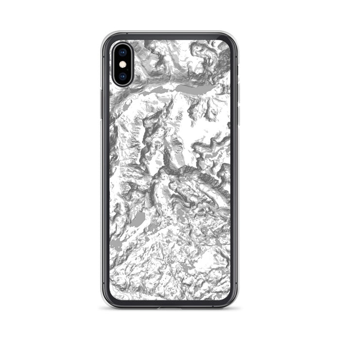 Custom iPhone XS Max Granite Peak Montana Map Phone Case in Classic