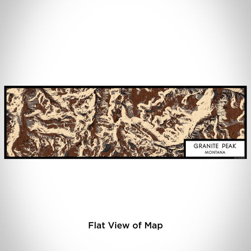 Flat View of Map Custom Granite Peak Montana Map Enamel Mug in Ember