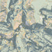 Granite Peak Montana Map Print in Woodblock Style Zoomed In Close Up Showing Details