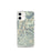Custom iPhone 12 mini Granite Peak Montana Map Phone Case in Woodblock