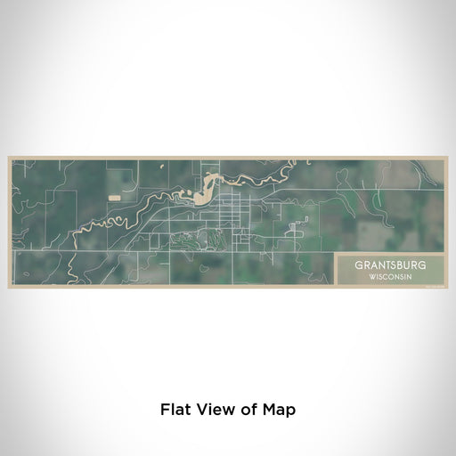 Flat View of Map Custom Grantsburg Wisconsin Map Enamel Mug in Afternoon