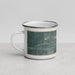 Left View Custom Grantsburg Wisconsin Map Enamel Mug in Afternoon