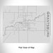 Rendered View of Grantsburg Wisconsin Map Engraving on 20oz Stainless Steel Insulated Bottle with Bamboo Top