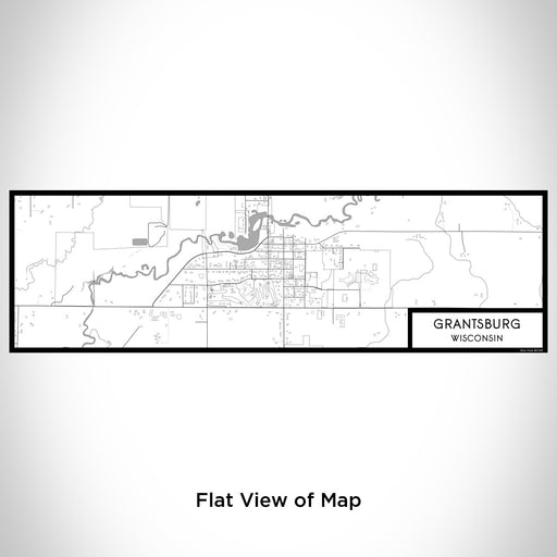 Flat View of Map Custom Grantsburg Wisconsin Map Enamel Mug in Classic