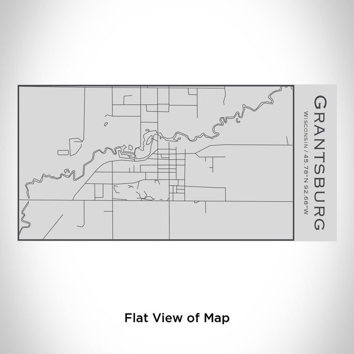 Rendered View of Grantsburg Wisconsin Map Engraving on 17oz Stainless Steel Insulated Cola Bottle