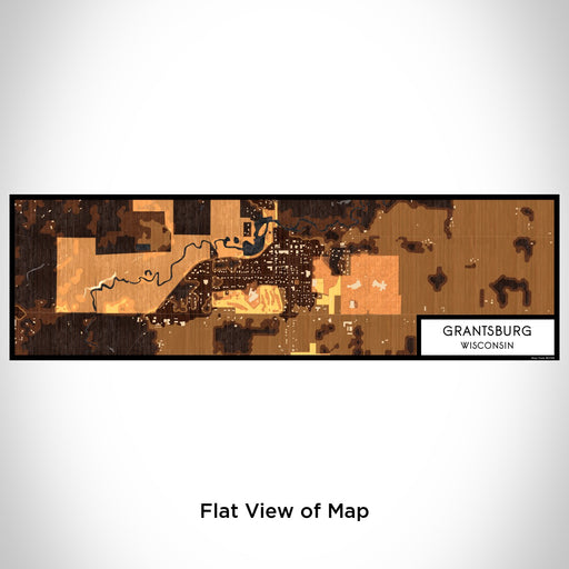 Flat View of Map Custom Grantsburg Wisconsin Map Enamel Mug in Ember