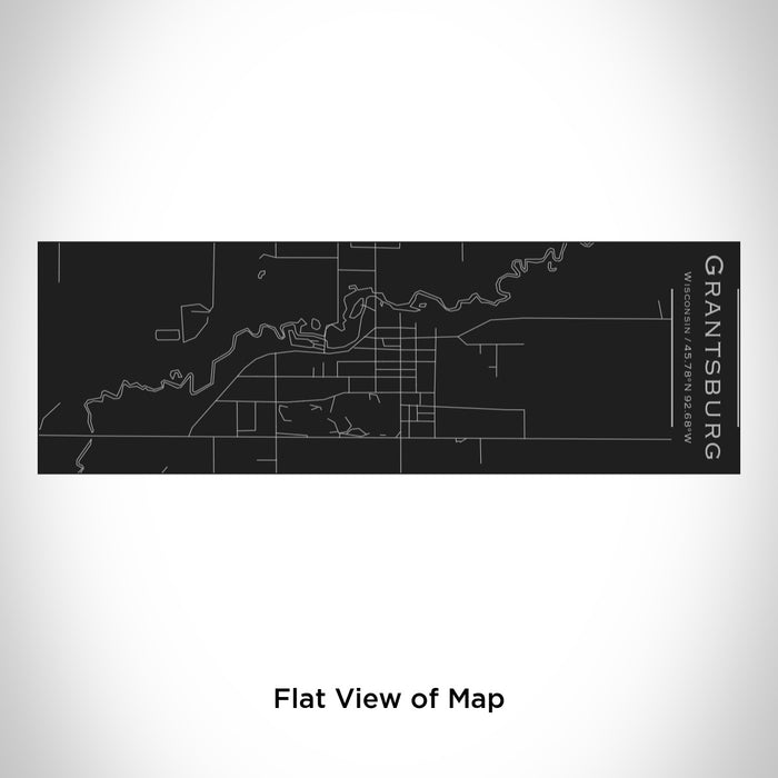 Rendered View of Grantsburg Wisconsin Map Engraving on 10oz Stainless Steel Insulated Cup with Sliding Lid in Black