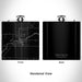 Rendered View of Grantsburg Wisconsin Map Engraving on 6oz Stainless Steel Flask in Black