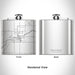 Rendered View of Grantsburg Wisconsin Map Engraving on 6oz Stainless Steel Flask