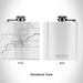 Rendered View of Grantsburg Wisconsin Map Engraving on 6oz Stainless Steel Flask in White