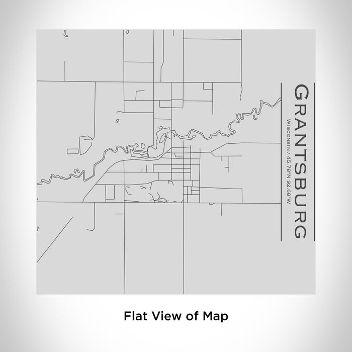 Rendered View of Grantsburg Wisconsin Map Engraving on 17oz Stainless Steel Insulated Tumbler