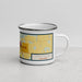 Right View Custom Grantsburg Wisconsin Map Enamel Mug in Woodblock