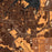 Grapevine Texas Map Print in Ember Style Zoomed In Close Up Showing Details