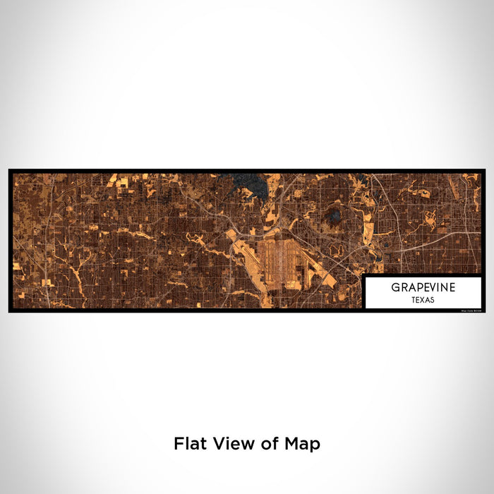 Flat View of Map Custom Grapevine Texas Map Enamel Mug in Ember