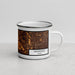 Right View Custom Grapevine Texas Map Enamel Mug in Ember