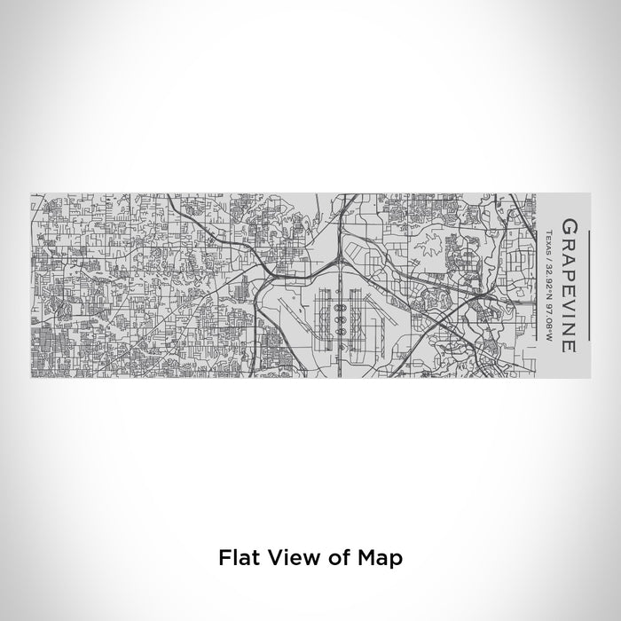 Rendered View of Grapevine Texas Map Engraving on 10oz Stainless Steel Insulated Cup with Sipping Lid