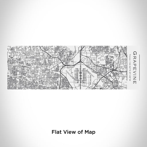 Rendered View of Grapevine Texas Map Engraving on 10oz Stainless Steel Insulated Cup with Sliding Lid in White