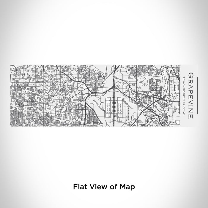 Rendered View of Grapevine Texas Map Engraving on 10oz Stainless Steel Insulated Cup with Sliding Lid in White