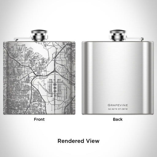 Rendered View of Grapevine Texas Map Engraving on undefined
