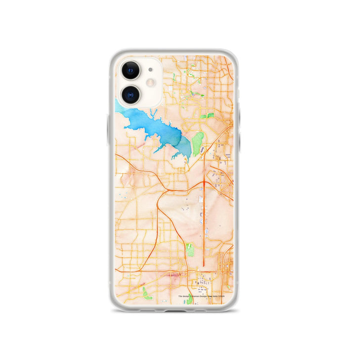 Custom Grapevine Texas Map Phone Case in Watercolor