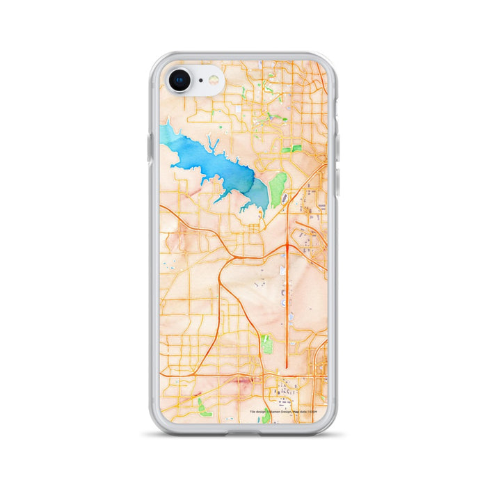 Custom Grapevine Texas Map iPhone SE Phone Case in Watercolor