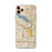 Custom Grapevine Texas Map Phone Case in Woodblock
