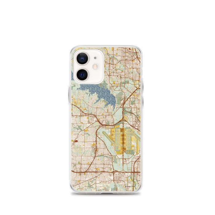 Custom Grapevine Texas Map iPhone 12 mini Phone Case in Woodblock