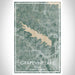 Grapevine Lake Texas Map Print Portrait Orientation in Afternoon Style With Shaded Background