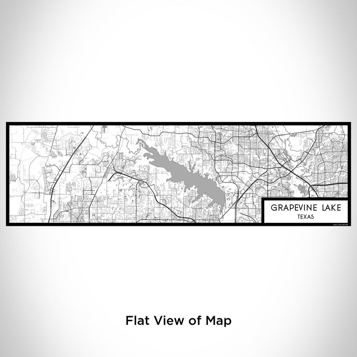 Flat View of Map Custom Grapevine Lake Texas Map Enamel Mug in Classic