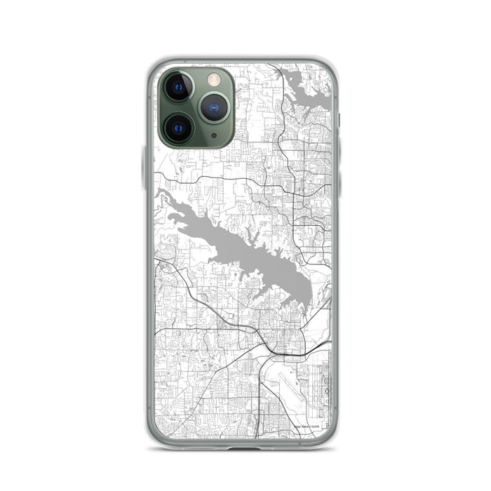 Custom Grapevine Lake Texas Map Phone Case in Classic