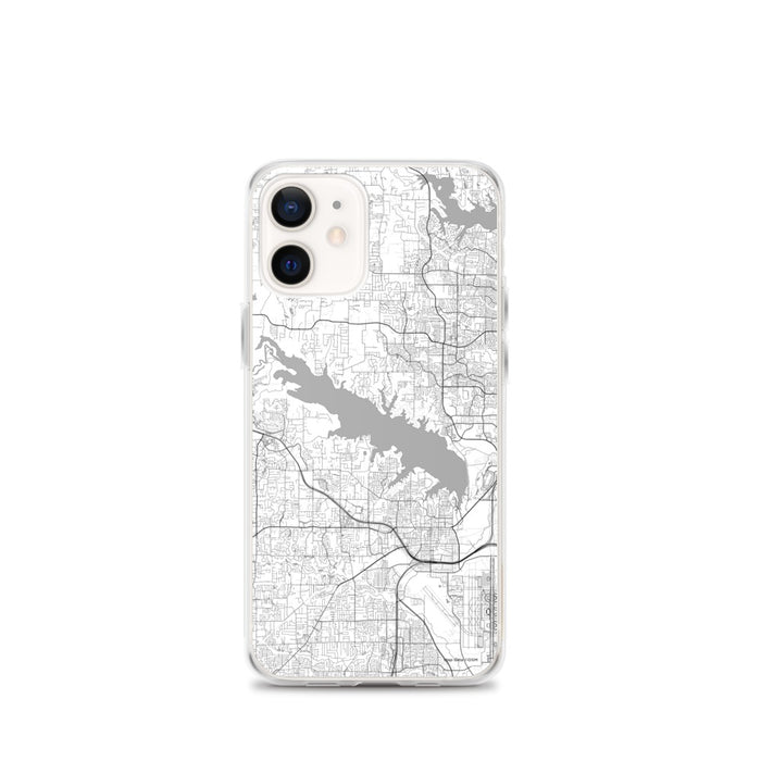Custom Grapevine Lake Texas Map iPhone 12 mini Phone Case in Classic