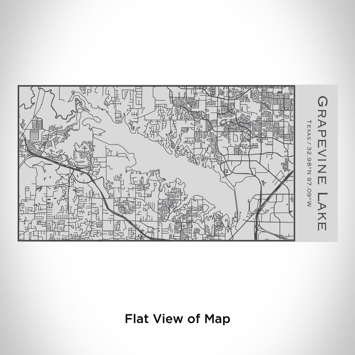 Rendered View of Grapevine Lake Texas Map Engraving on 17oz Stainless Steel Insulated Cola Bottle