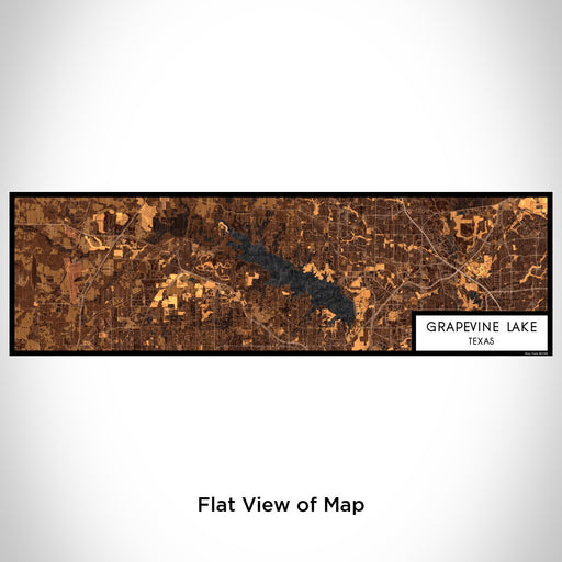 Flat View of Map Custom Grapevine Lake Texas Map Enamel Mug in Ember