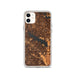 Custom Grapevine Lake Texas Map Phone Case in Ember