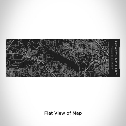Rendered View of Grapevine Lake Texas Map Engraving on 10oz Stainless Steel Insulated Cup with Sliding Lid in Black