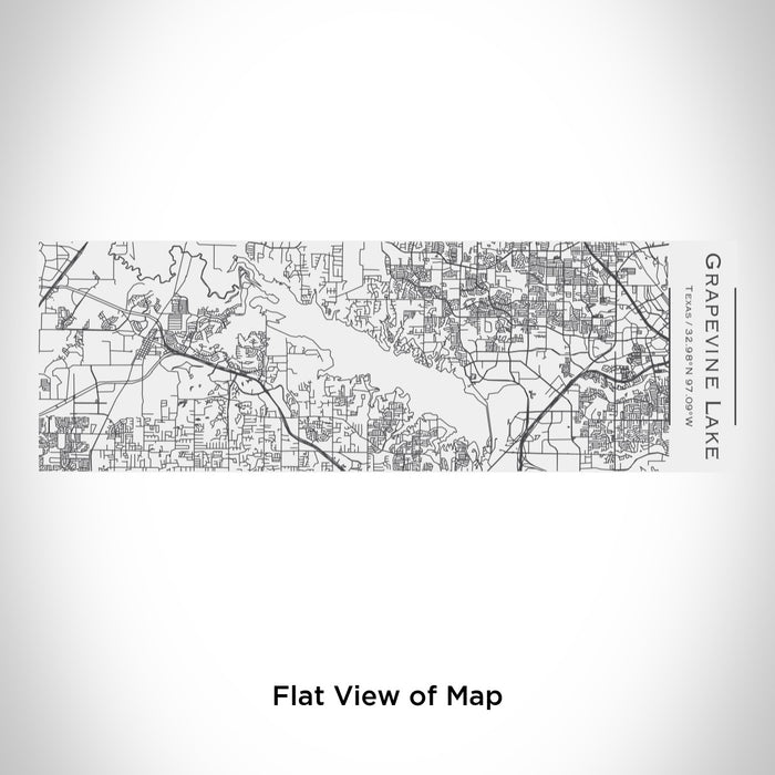 Rendered View of Grapevine Lake Texas Map Engraving on 10oz Stainless Steel Insulated Cup with Sliding Lid in White