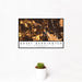 12x18 Great Barrington Massachusetts Map Print Landscape Orientation in Ember Style With Small Cactus Plant in White Planter