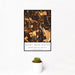 12x18 Great Barrington Massachusetts Map Print Portrait Orientation in Ember Style With Small Cactus Plant in White Planter