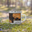 Right View Custom Great Barrington Massachusetts Map Enamel Mug in Ember on Grass With Trees in Background