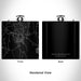 Rendered View of Great Barrington Massachusetts Map Engraving on 6oz Stainless Steel Flask in Black
