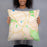 Person holding 18x18 Custom Great Barrington Massachusetts Map Throw Pillow in Watercolor