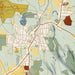 Great Barrington Massachusetts Map Print in Woodblock Style Zoomed In Close Up Showing Details
