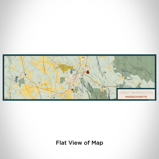 Flat View of Map Custom Great Barrington Massachusetts Map Enamel Mug in Woodblock