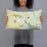 Person holding 20x12 Custom Great Barrington Massachusetts Map Throw Pillow in Woodblock